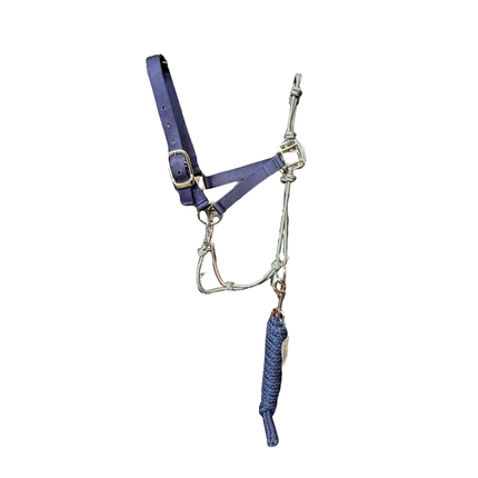 Hybrid Rope & Nylon Halter - Full
