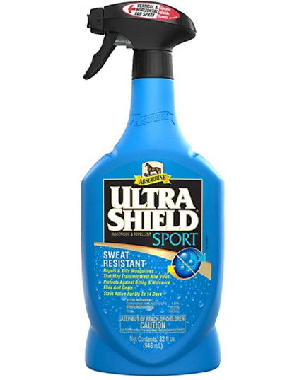 Absorbine UltraShield Sport Insecticide and Repellent for Horses, 32 oz.