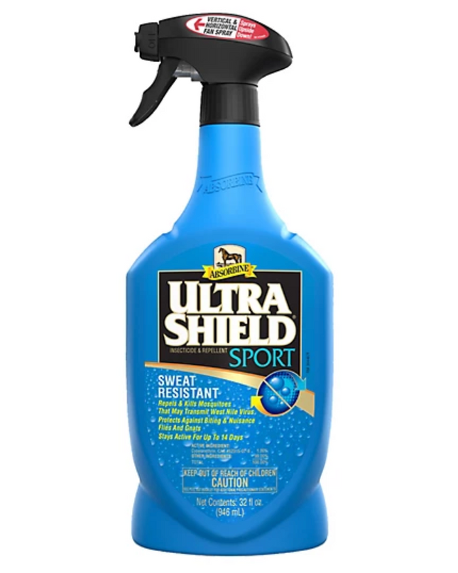 Absorbine UltraShield Sport Insecticide and Repellent for Horses, 32 oz.