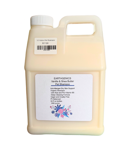 Earthgenic Vanilla & Shea Butter Pet Shampoo | 64 oz