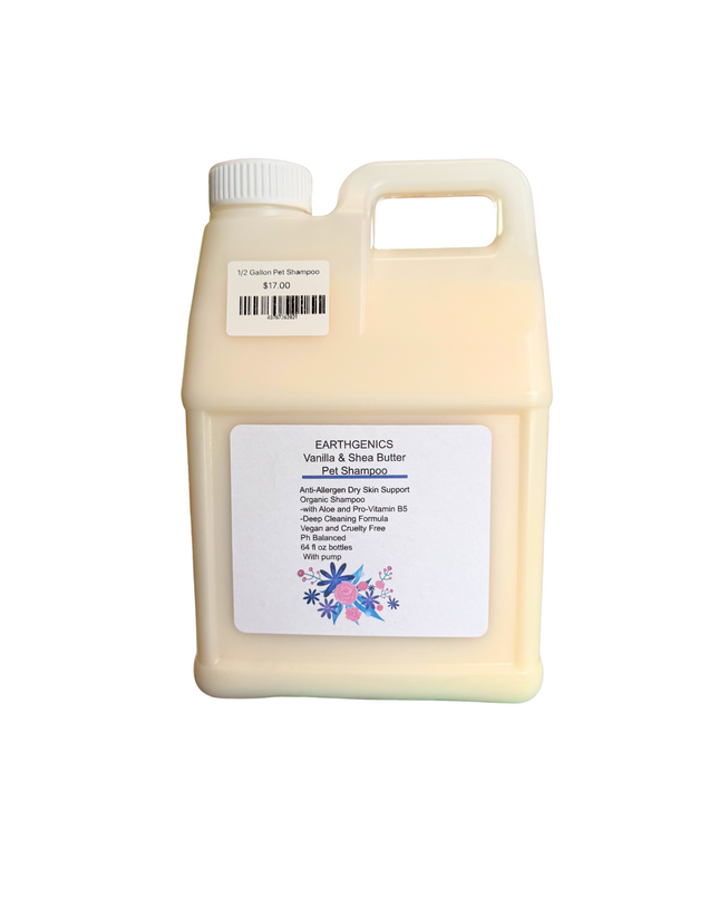 Earthgenic Vanilla & Shea Butter Pet Shampoo | 64 oz
