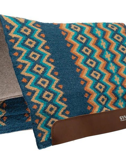 33x38" Flex Synergy Saddle Pad Switchback-Navy/Slate Blue