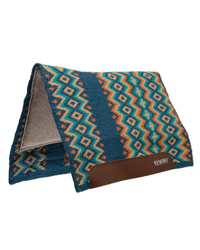 33x38" Flex Synergy Saddle Pad Switchback-Navy/Slate Blue