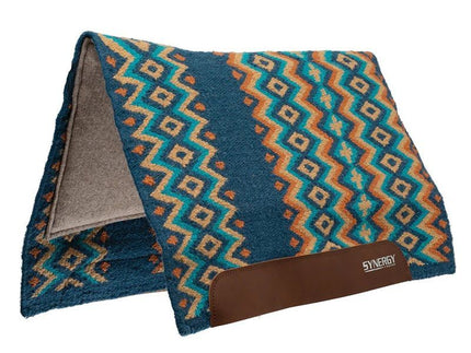 33x38" Flex Synergy Saddle Pad Switchback-Navy/Slate Blue