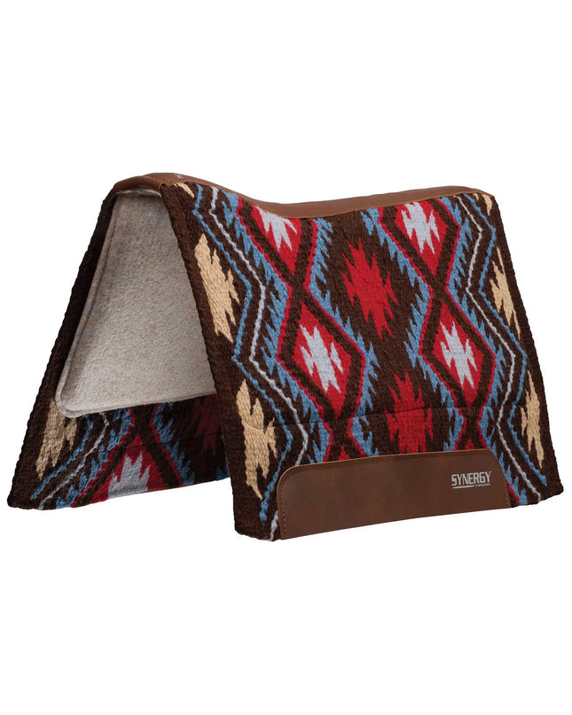 32x34" Synergy Saddle Pad Firestorm-Red/Brown