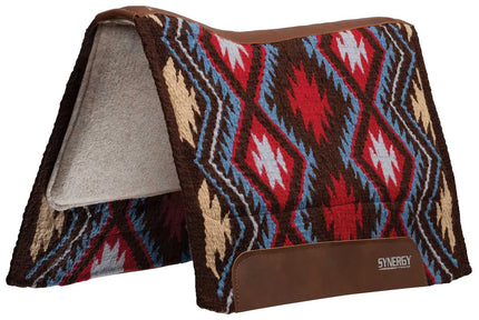 32x34" Synergy Saddle Pad Firestorm-Red/Brown
