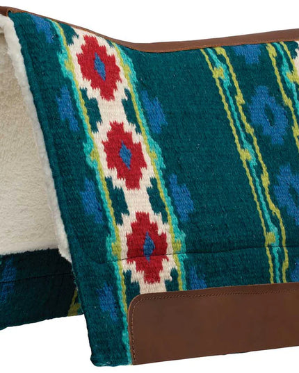 33x38" Synergy Saddle Pad Odyssey-Peacock Green/Red