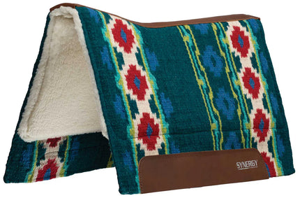 33x38" Synergy Saddle Pad Odyssey-Peacock Green/Red